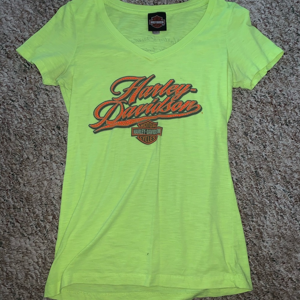 Harley Davidson neon shirt